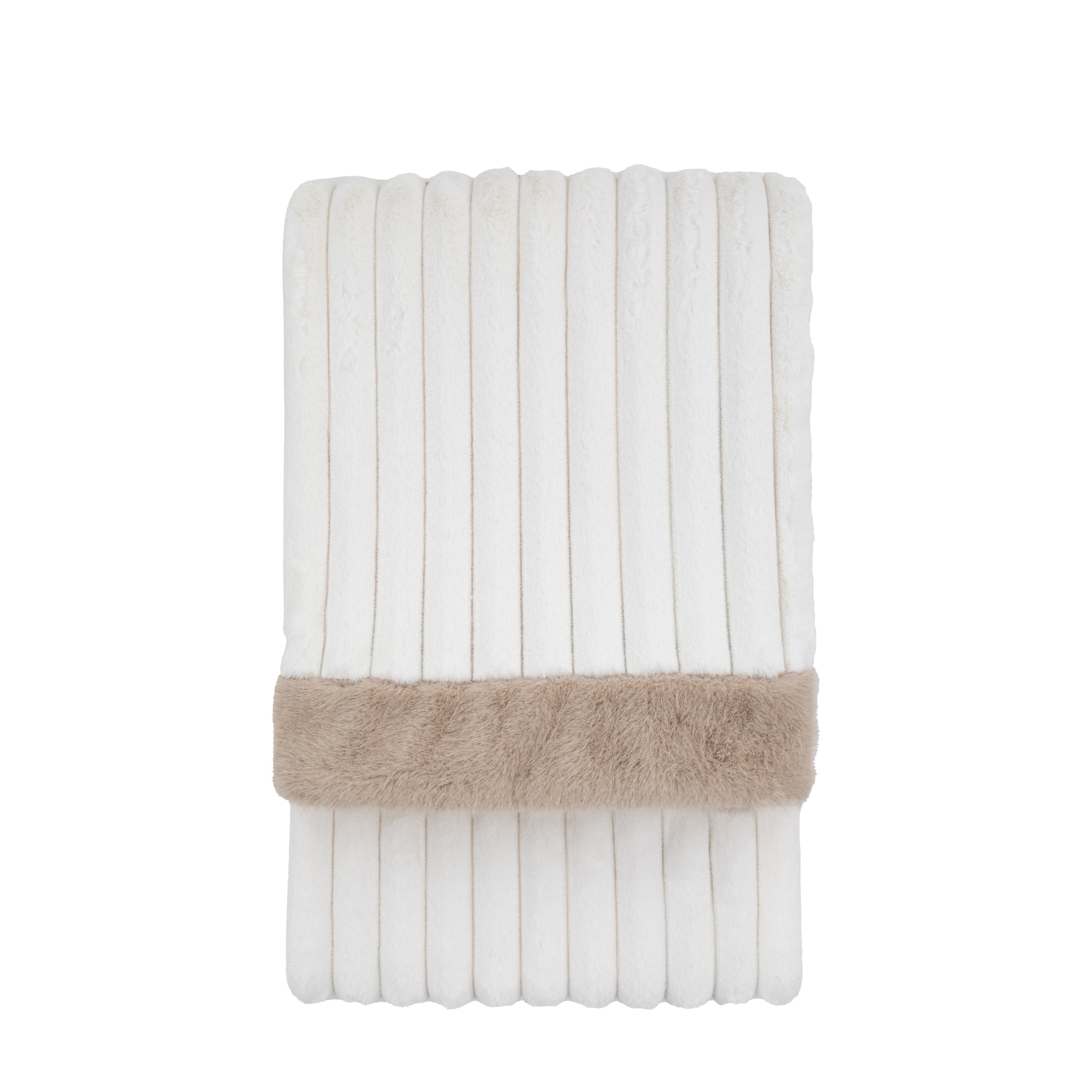 Clooney Luxury Faux Fur Throw Cream